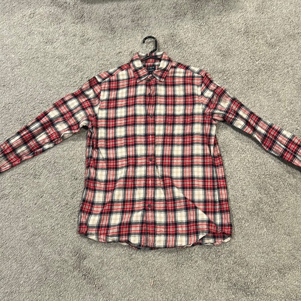Mens Jcrew Flannel. Size Medium, Red